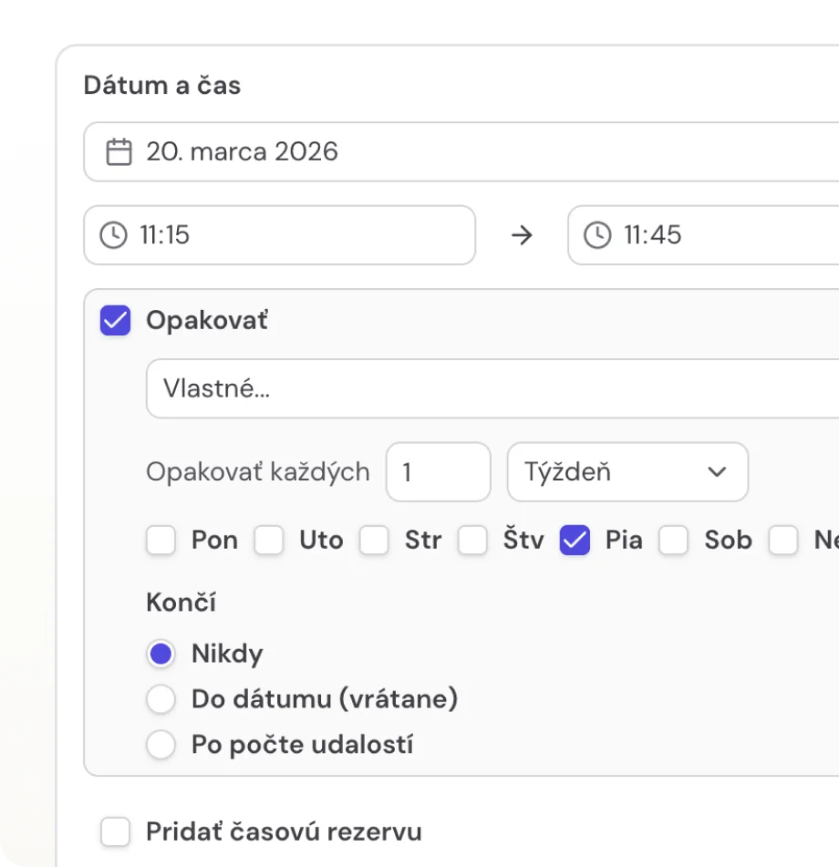 Recurring bookings