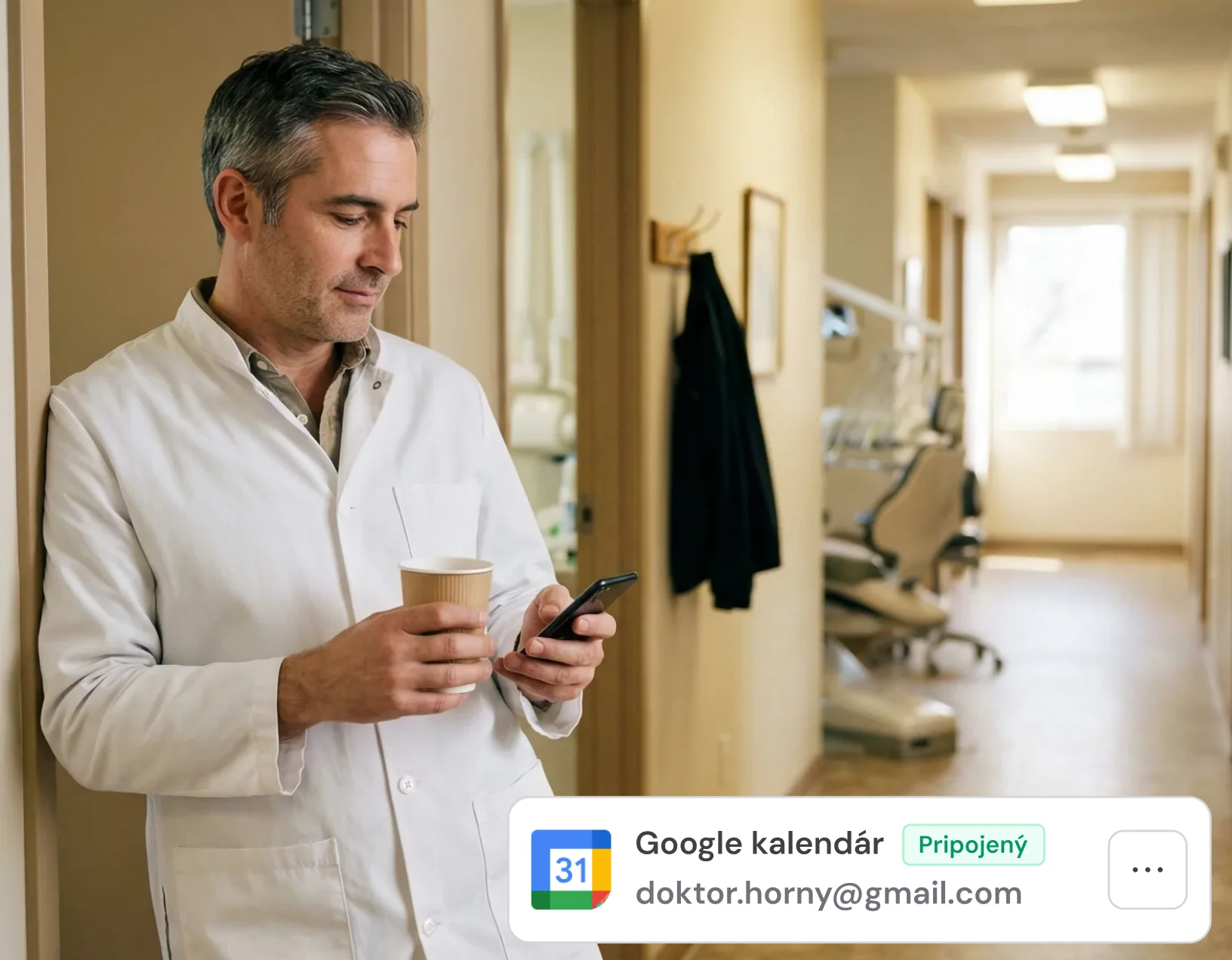 Client using phone in Google calendar section