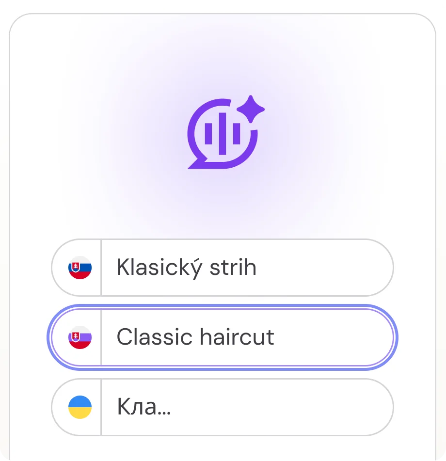 Multilingual page with AI