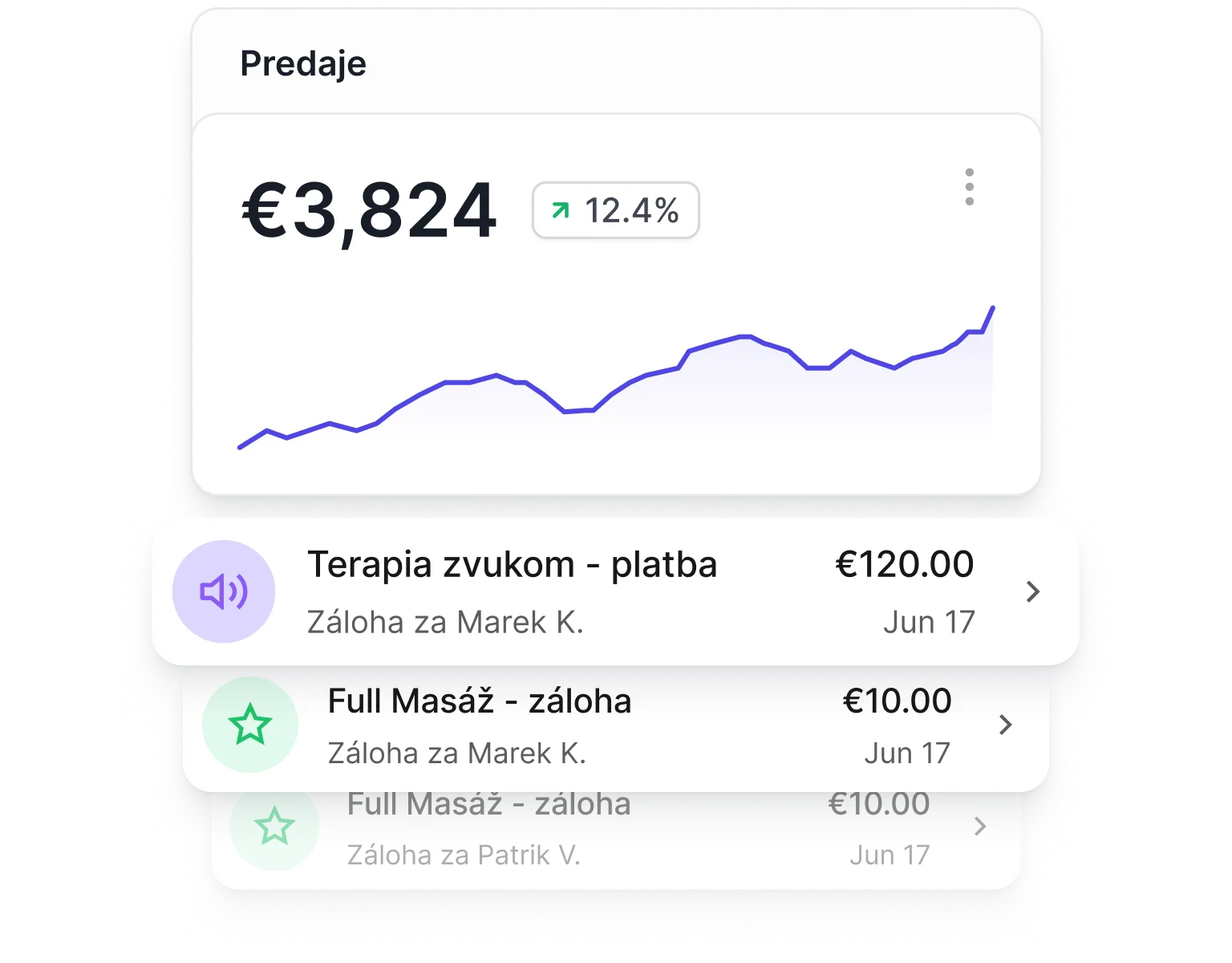 Option for deposits or advance payments