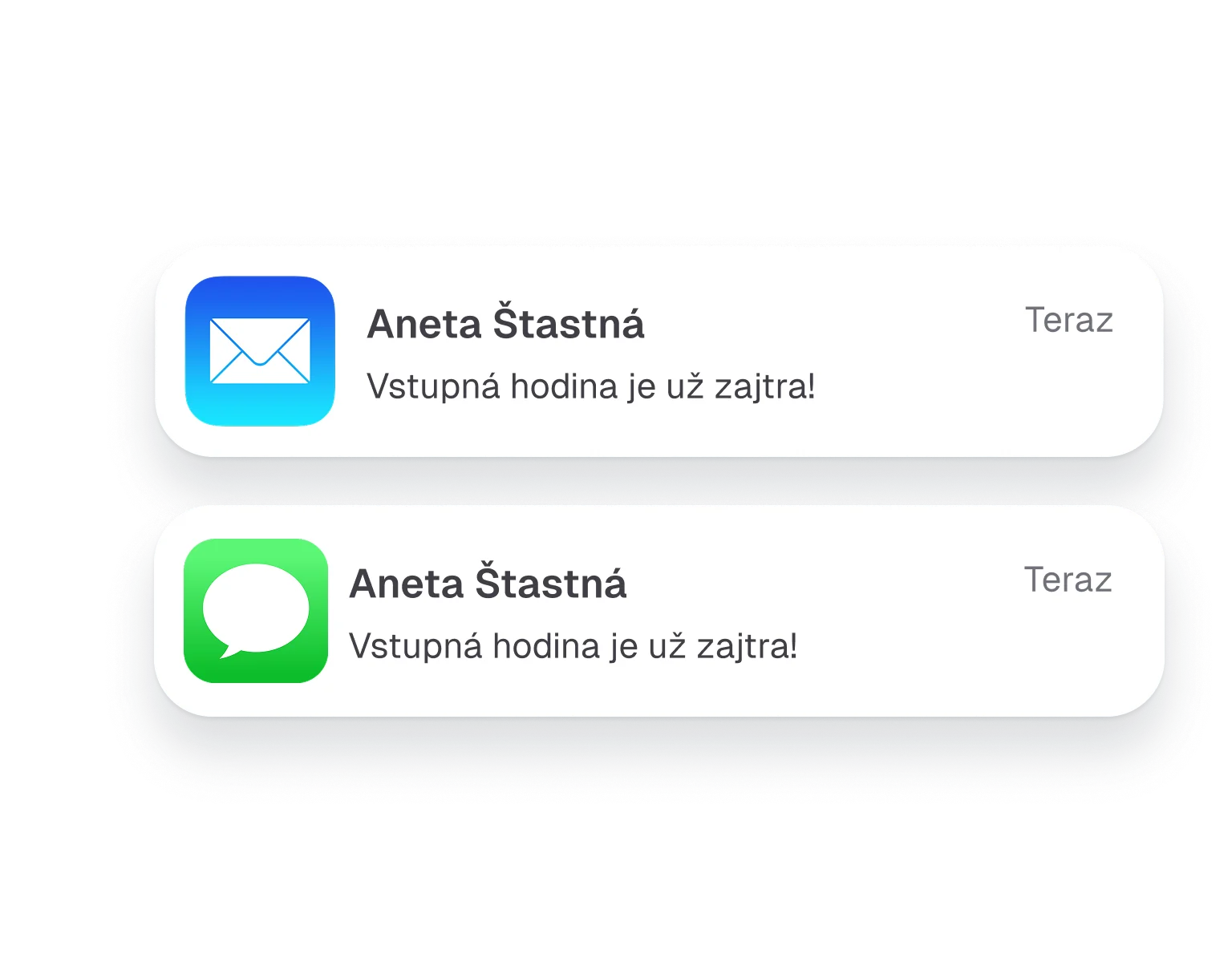 Email and SMS reminders